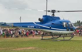 Helicopter 9G-ADW Makes Emergency Landing at Ajumako Kokoben: All Aboard Safe After Mid-Air Scare